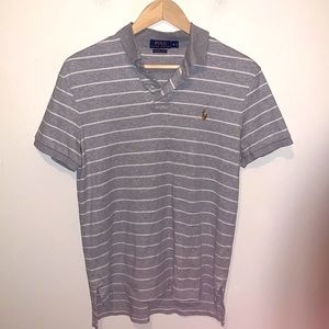 Polo Ralph Lauren Gray Striped Pima Soft Polo